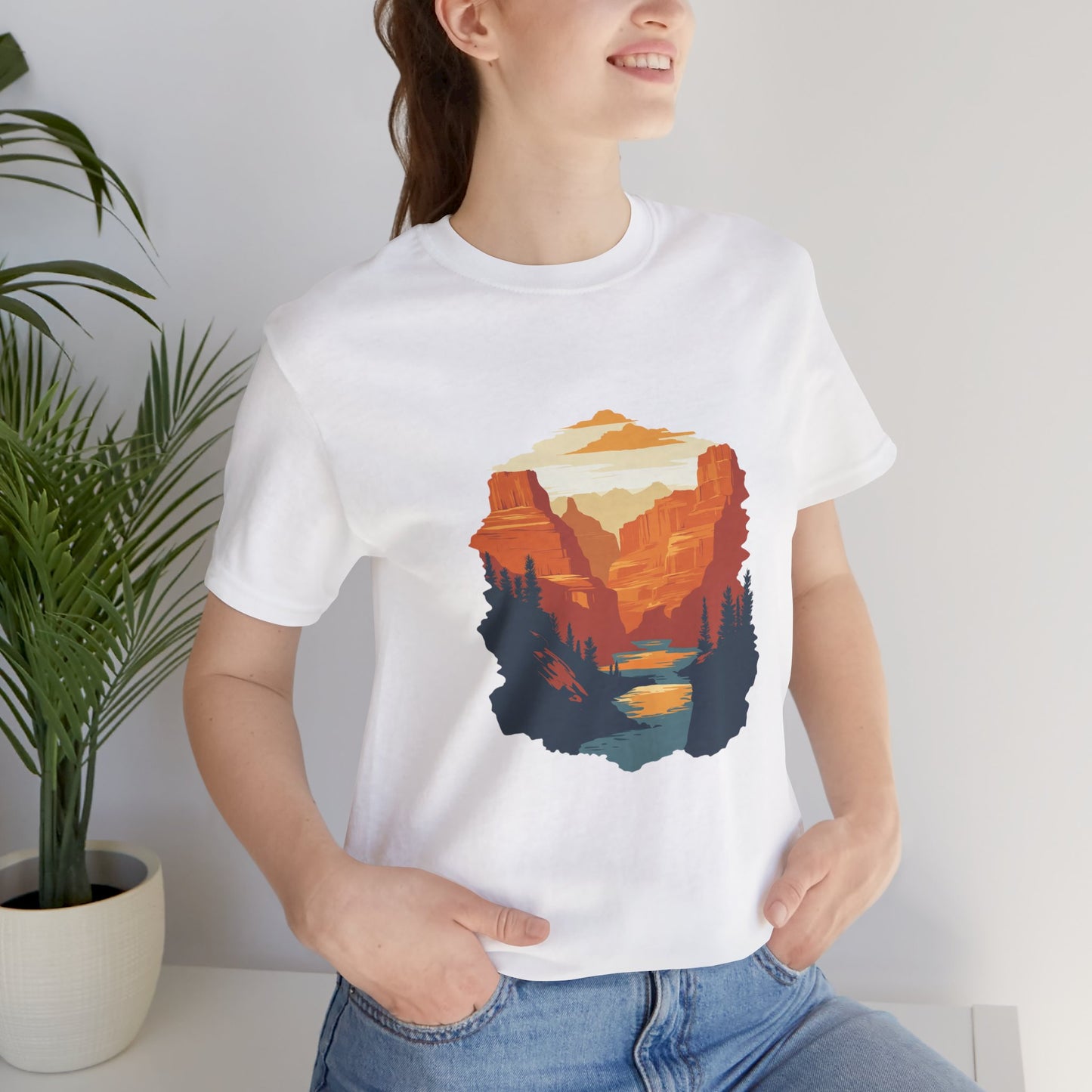 Grand Canyon Sunset - Flat art T-Shirt