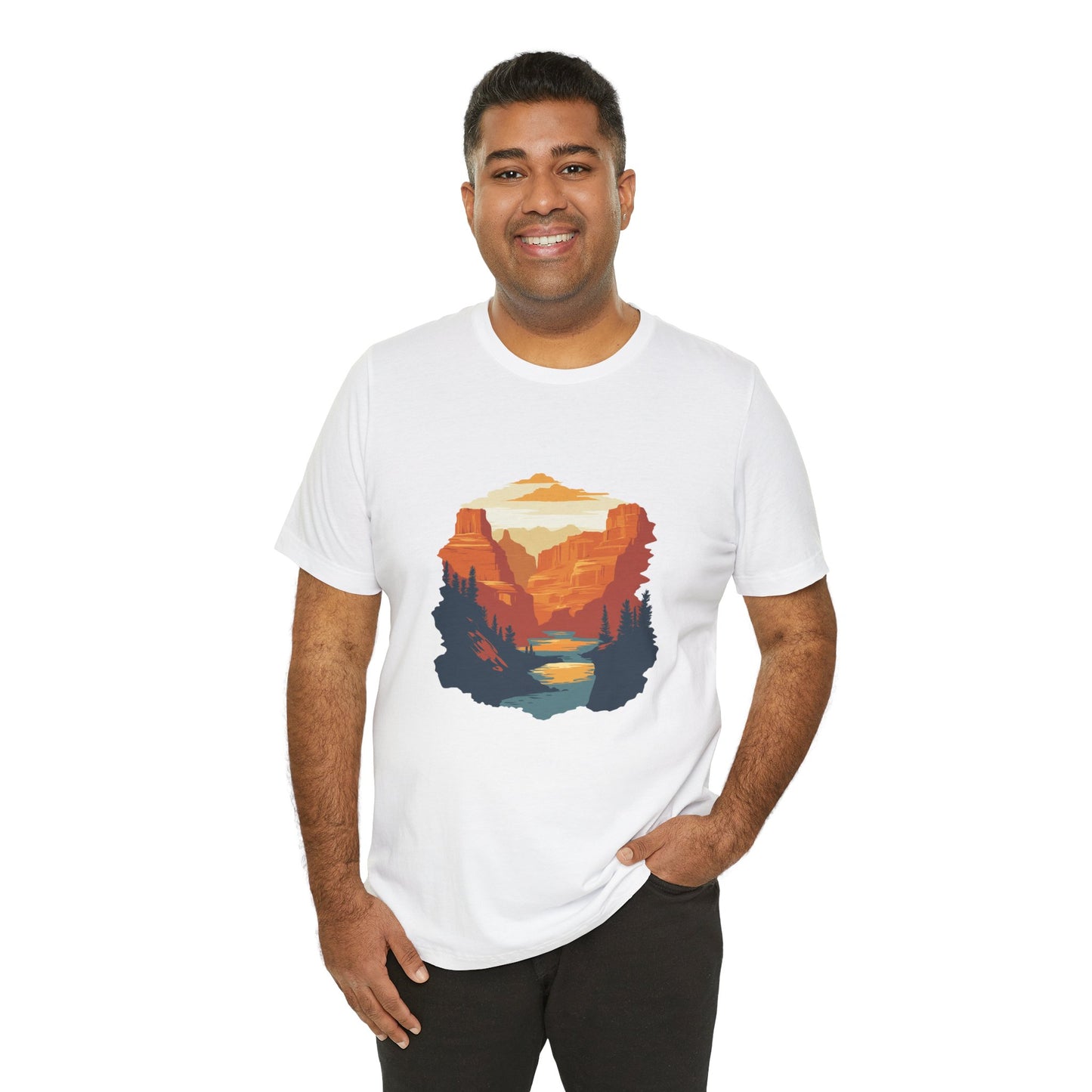 Grand Canyon Sunset - Flat art T-Shirt
