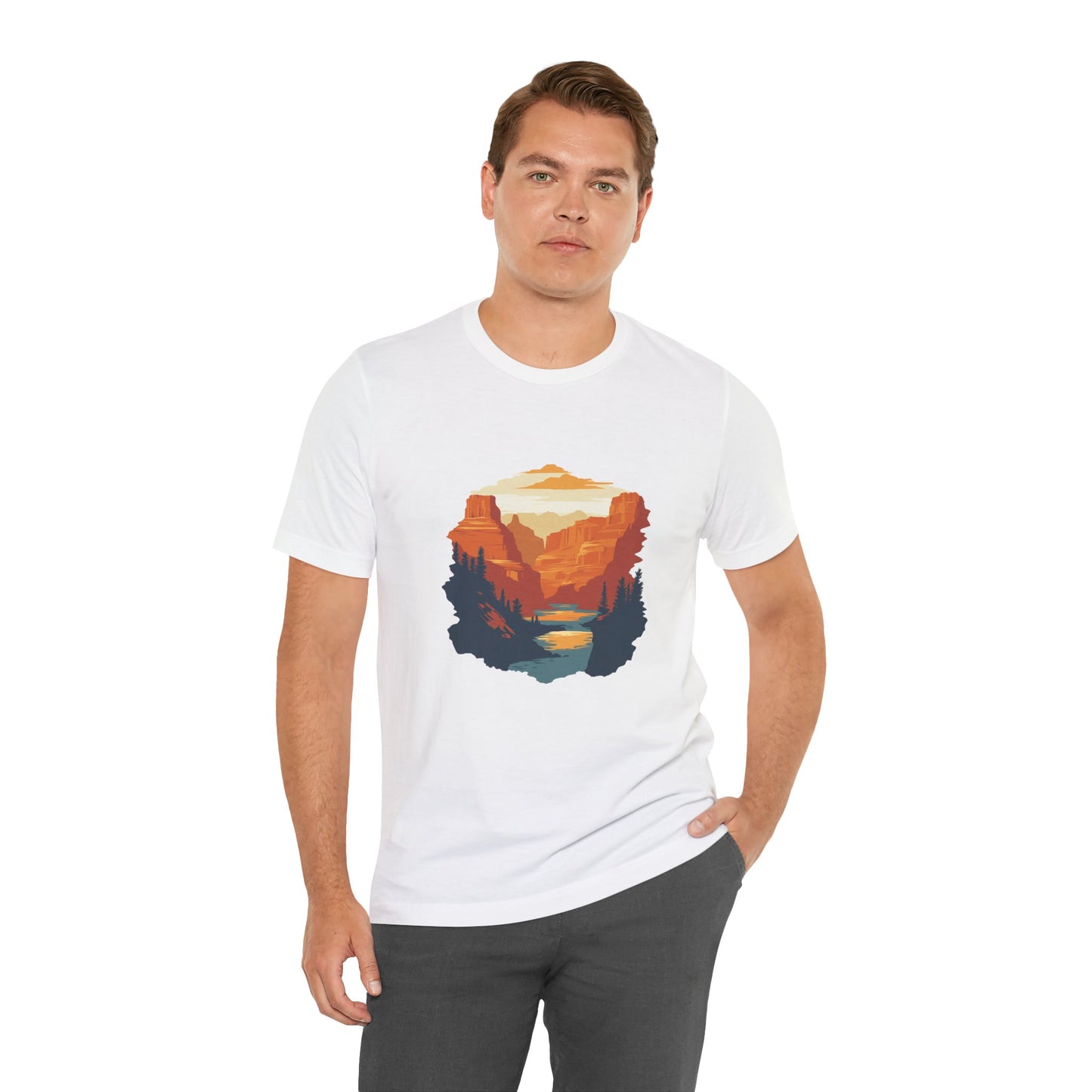 Grand Canyon Sunset - Flat art T-Shirt