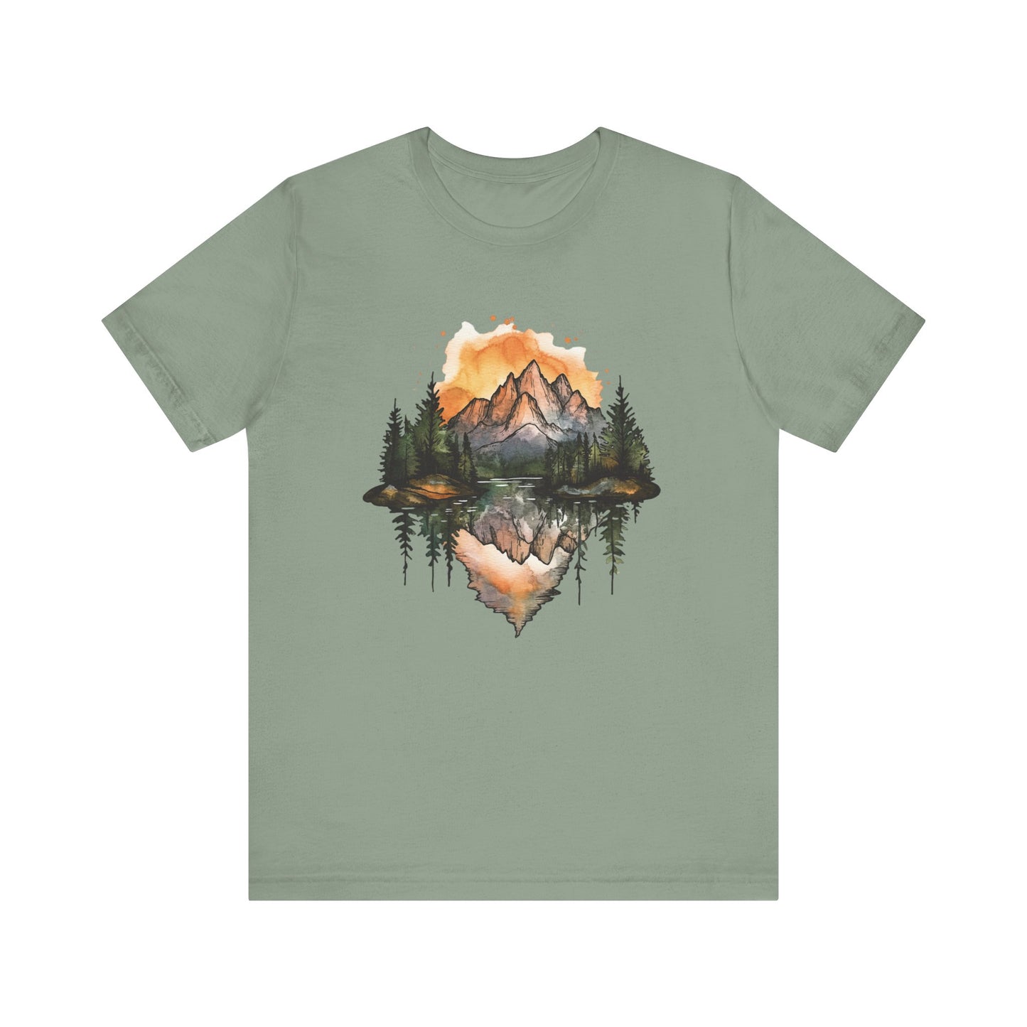 Rocky Mountain National Park Sunset - Water Color T-Shirt