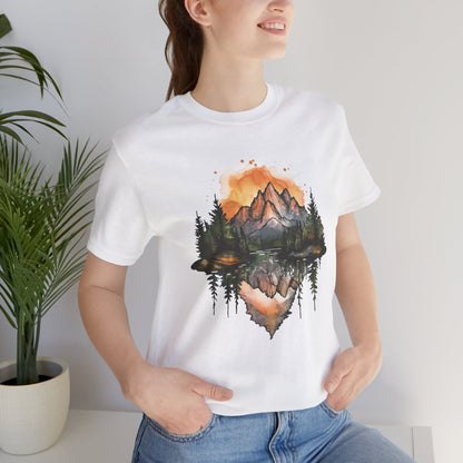 Rocky Mountain National Park Sunset - Water Color T-Shirt