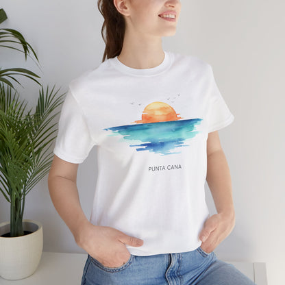 Punta Cana - Fading Sunset Watercolor Tee