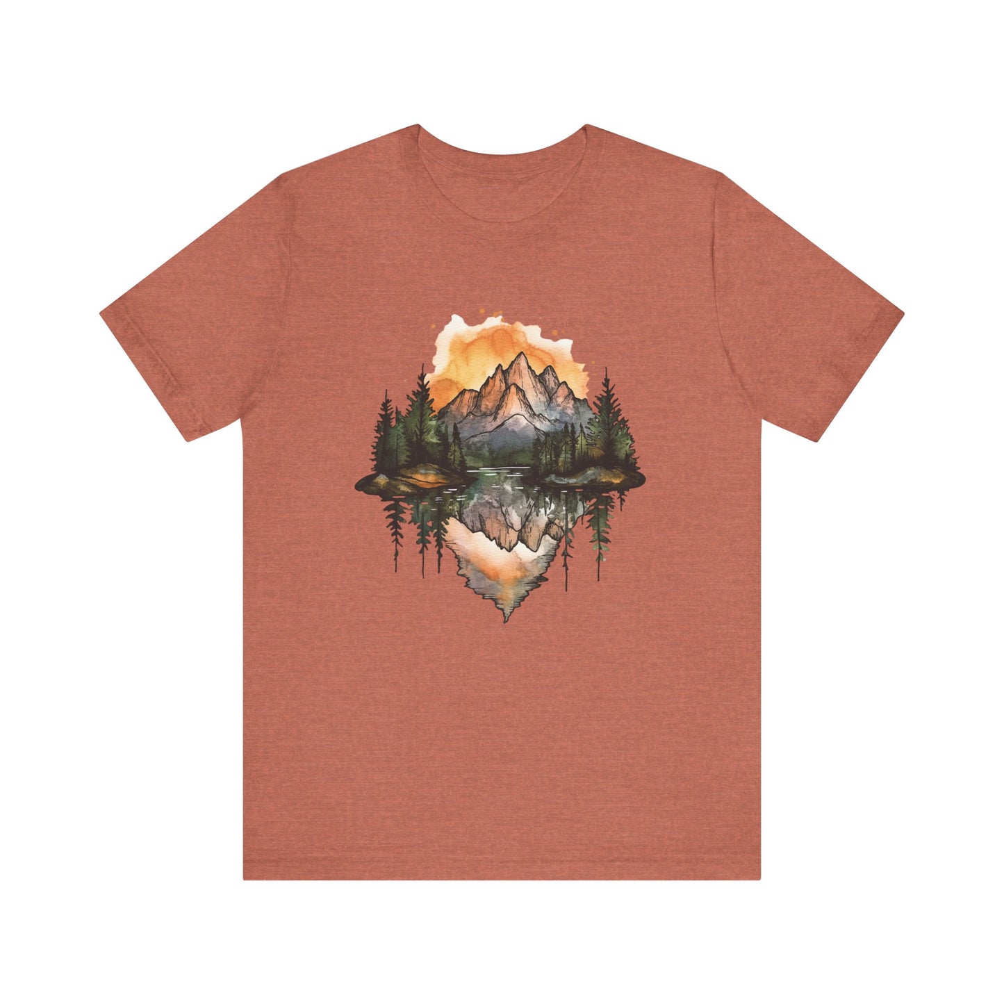 Rocky Mountain National Park Sunset - Water Color T-Shirt