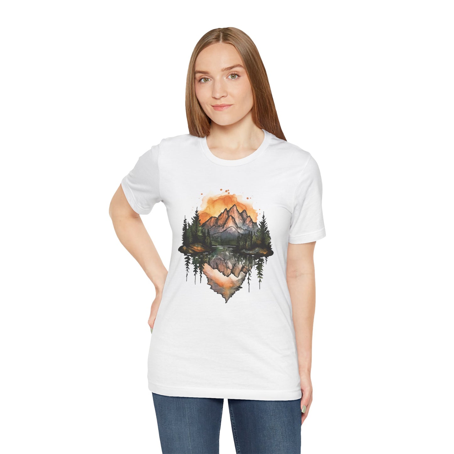 Rocky Mountain National Park Sunset - Water Color T-Shirt