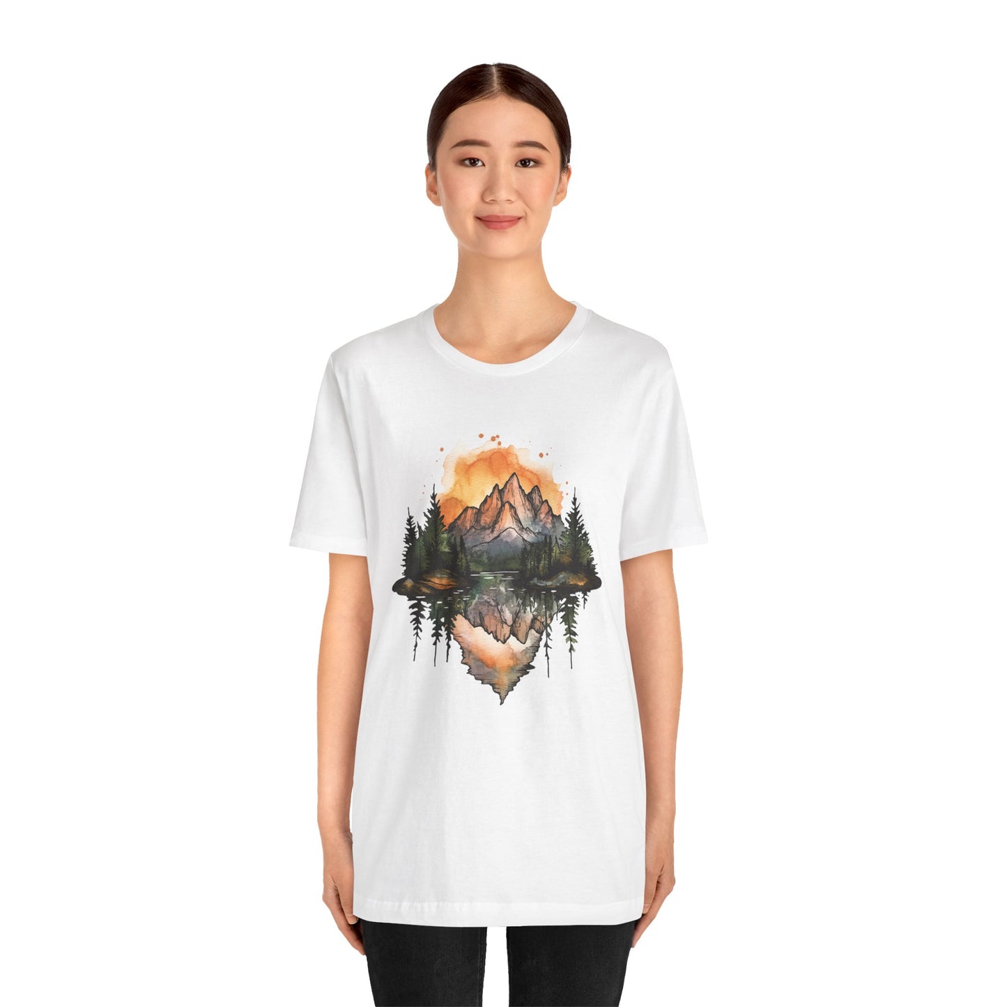 Rocky Mountain National Park Sunset - Water Color T-Shirt